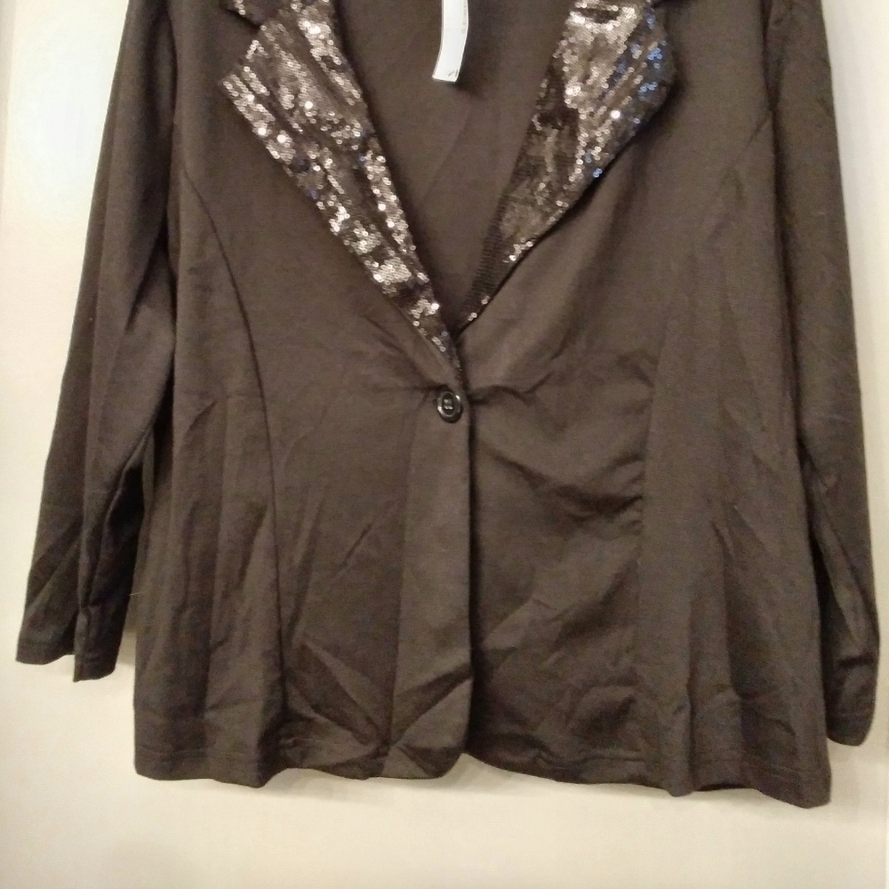 Deb Black Sequin Blazer Jacket - image 2